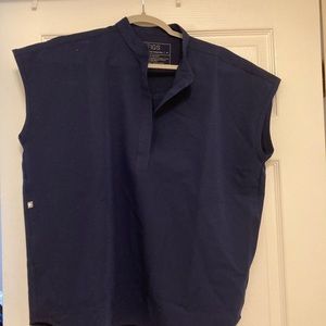 Figs medium navy Rafaela oversized scrub top